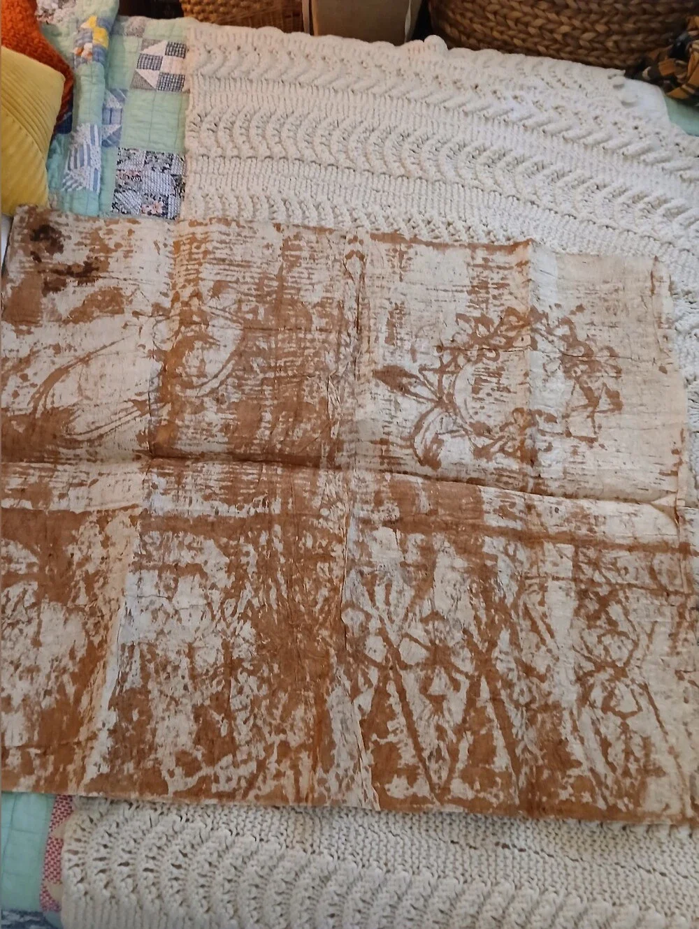Authentic Vintage Tongan Tapa Cloth 1960's Vintage 36